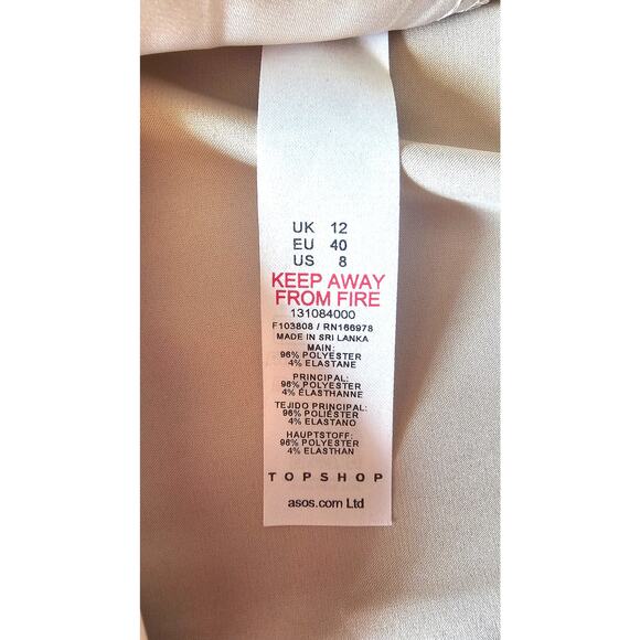 Topshop Button Down Silky Cream Blouse, Casual, Business, Corpcore,  Womens Sz 8 - Picture 5 of 6